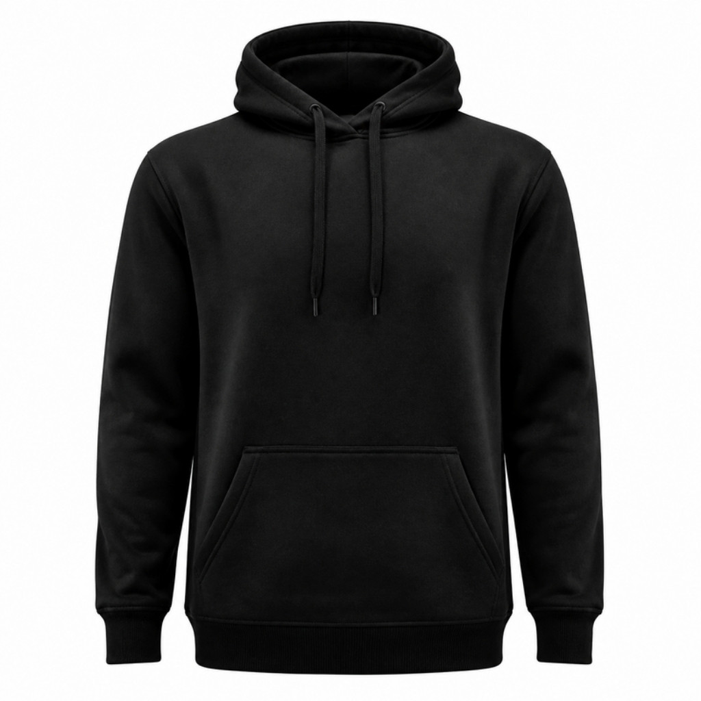Black pullover hoodie with the vowbaby cherry followed by the word BOMB across the chest